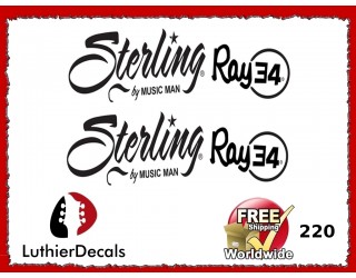 Musicman Sterling Ray 34 Guitar Decal 220